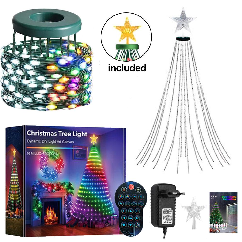 Christmas Gifts 1.8M/5.9Ft 400Leds Christmas Tree String Lights Color Changing Indoor Decor Lights For Holiday Home Decor