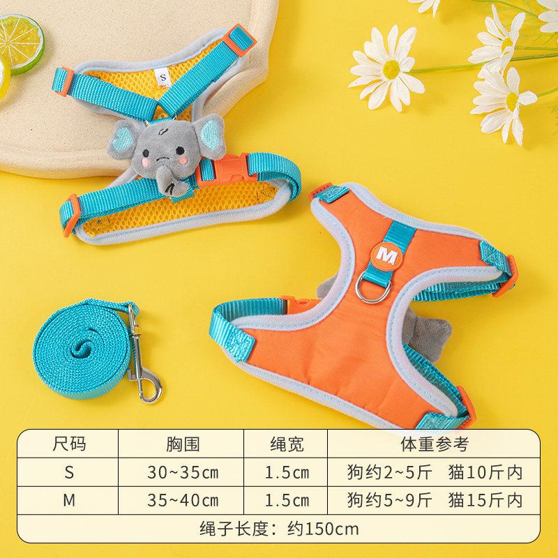 Cat leash to prevent getting lost, special for outdoor use, adjustable vest-style leash for small dogs, yellow duck design, cat walking harness,