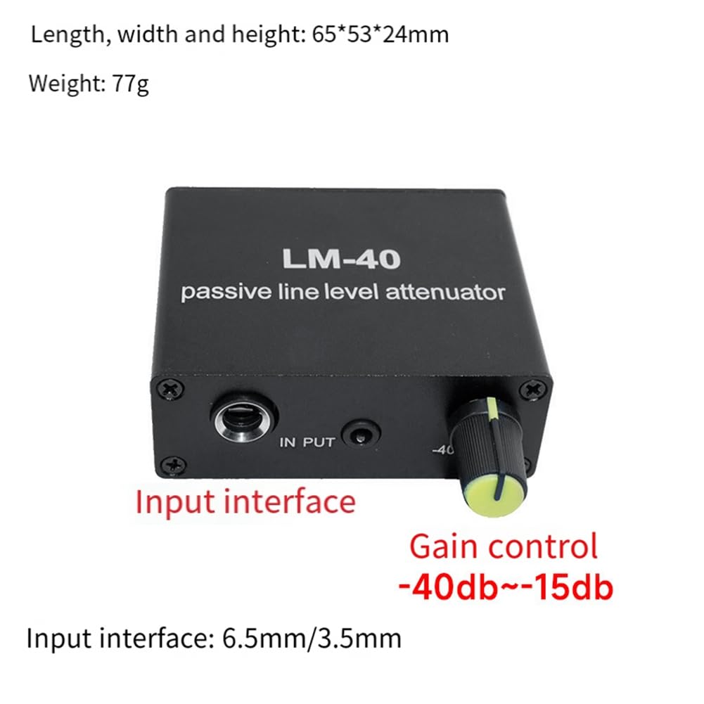 Xsdjasd Audio Passive Line Output Signal Sound Level Converter Line Attenuator, Card, Speaker, High/Low + 3.5