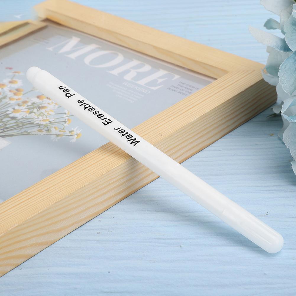 10 stücke DIY Wasser Löslich Löschbaren Stift Stoff Marker Schneiderei Werkzeug Zubehör Einzigen Kopf Weiß