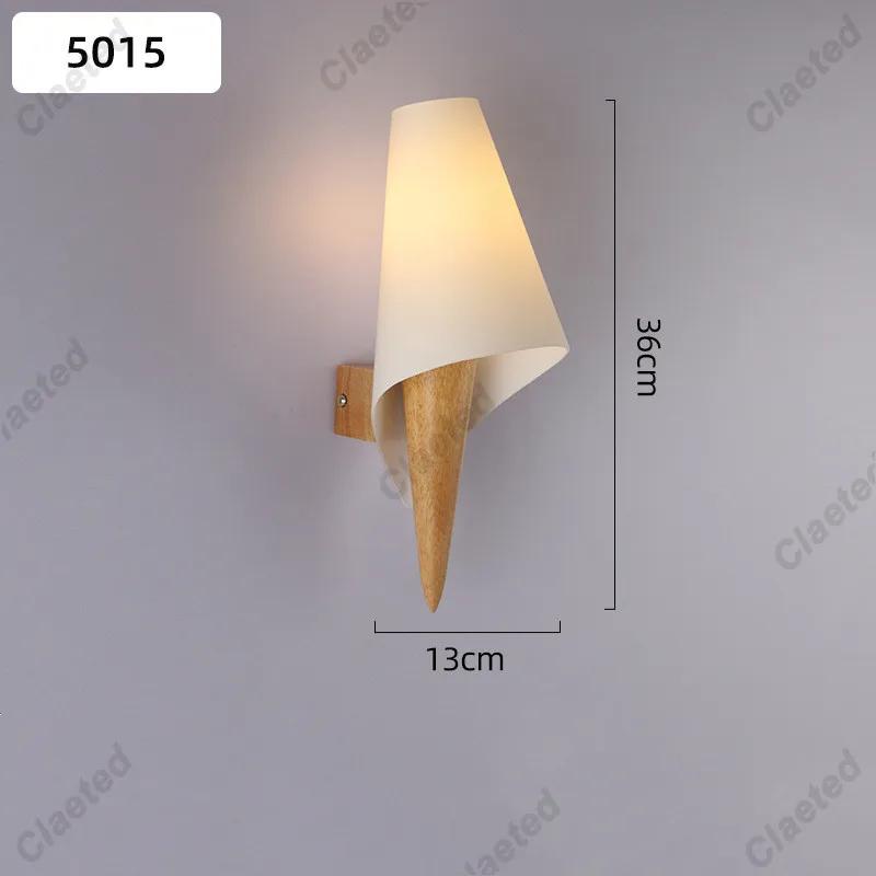 12 Style Creative Solid Wood Wall Lamp Indoor Decor Lamp Bedroom Bedside Lamp European Living Room Corridor Aisle Staircase Lamp