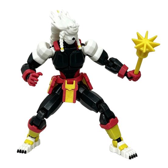 Yousheng 3D Printed Action Figure, DIY Posable Cartoon Character Model, Multi-Jointed Movable Dummy Decoration, Collectible Gift for Animation Lovers