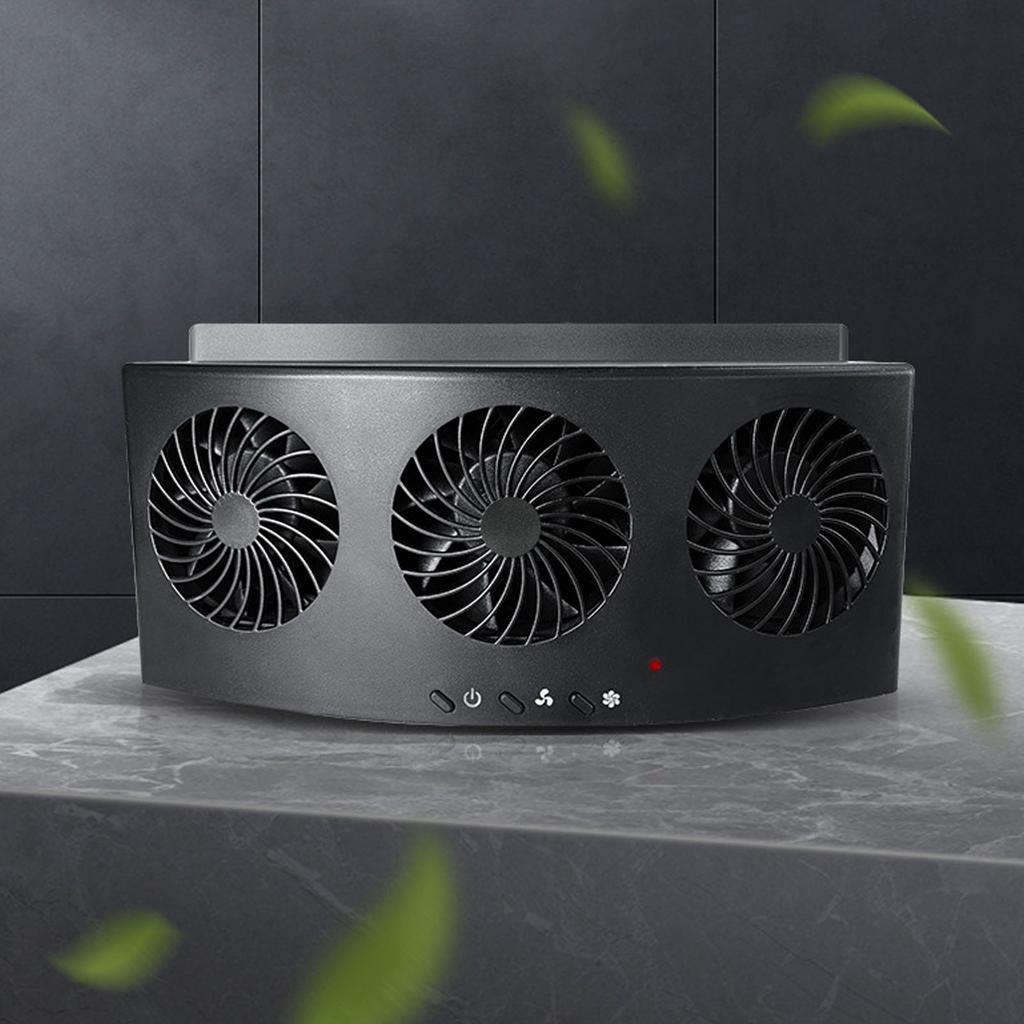 Car Ventilation Fan 4000rpm 60W 2 Gears Strong Wind 3 Fans USB Car Window Exhaust Fan Vent Fan for Vehicle