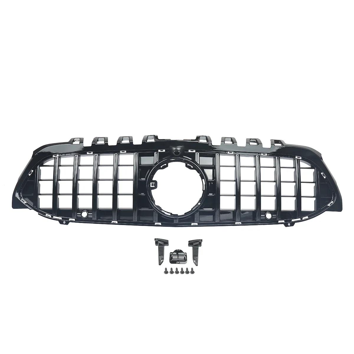 W177 A35 A45 Style Auto Front Bumper Panamericana GTR Grille 2019 2020 2021 2022 Racing Grille for Mercedez Amg GT Grill Accesso Glossly Black