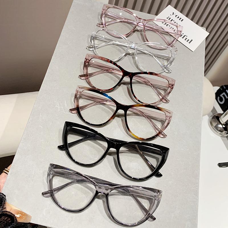 Women Cat Eye Myopia Eyeglasses Fashion Trendy Anti-blue Light Near Sight Glasses Female Vintage HD Lens Minus Eyewear 0 To -4.0