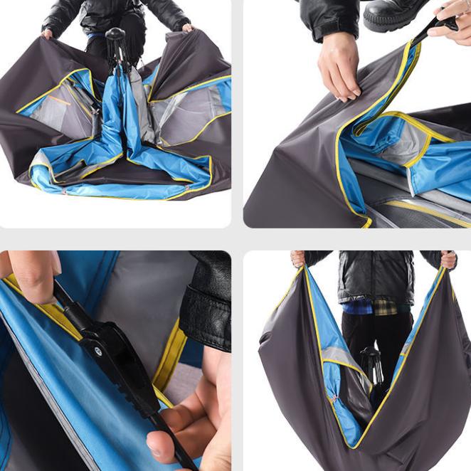 Cort de camping în aer liber, cu viteză automată, cort cu spațiu mare, rezistent la ploaie, pentru 2-3 persoane