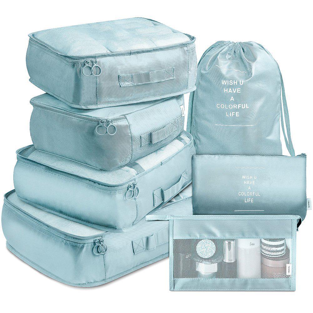 Travel Storage 7-Piece Set: Clothing Organizers for Suitcase