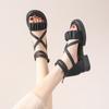 Woman Shoes Sexy Flat Rubber Sandals for Women Roman Style Open Toe On Sale Sales Korea 2025 Luxury Cheap Liquidation Summer Vip