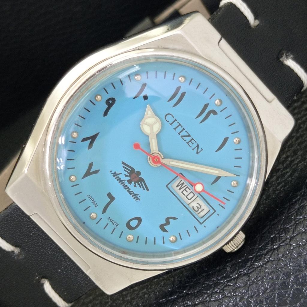 

ВИНТАЖНЫЕ МУЖСКИЕ АВТОМАТИЧЕСКИЕ ЧАСЫ CITIZEN 8200 ЯПОНИЯ ЦВЕТ НЕБЕСНО-ГОЛУБОЙ ЦИФЕРБЛАТ a500227-2 R151b-a500227