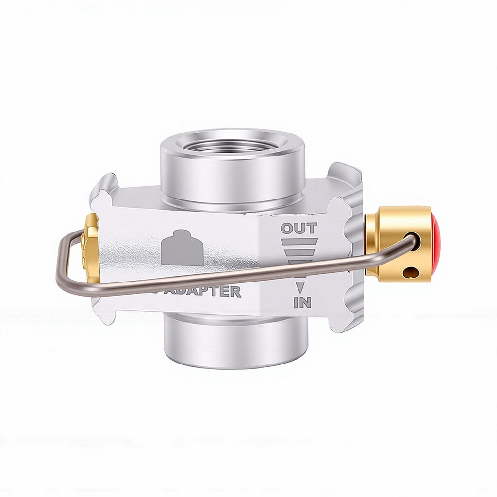 Gas Refill Adapter Camping Canister Refill Adapter Fit for Lindal Valve Canister Nozzle Bottle Type Butane Canister