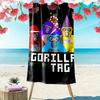 Gorilla Tag Cartoon Print 2D Flat Print Beach Towel, Large Soft Quick Dry Towel for Beach Camping SwimmingZSTJ0915155