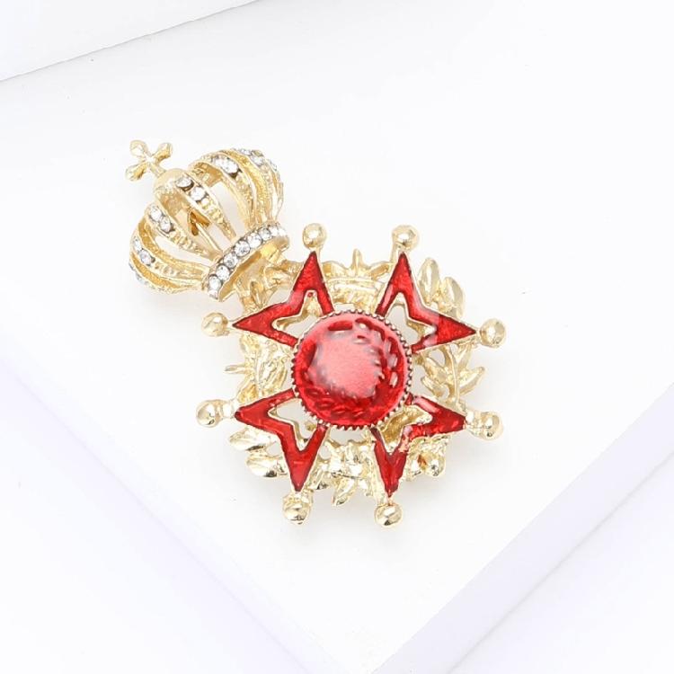 Elegante Emaillierte Kronen Medaillen Anstecker Dekoration für Damen und Herren für Preisverleihungen und Soziale Zusammenkünfte