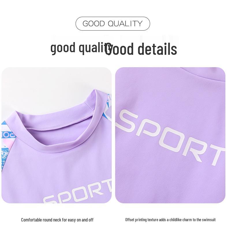 „Übergröße Schnelltrocknender Mädchen-Badeanzug-Set“