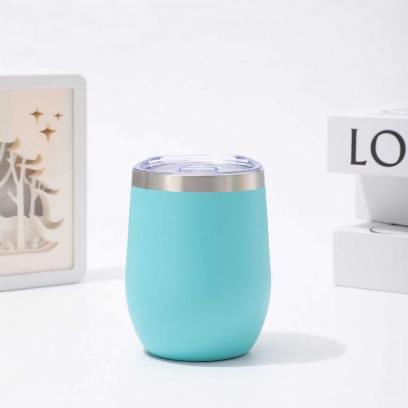 12oz Vacuum Insulated Stainless Steel Mini Egg Cup Travel Mug Wine Coffee Tea - Leakproof Portable In 8 Colors