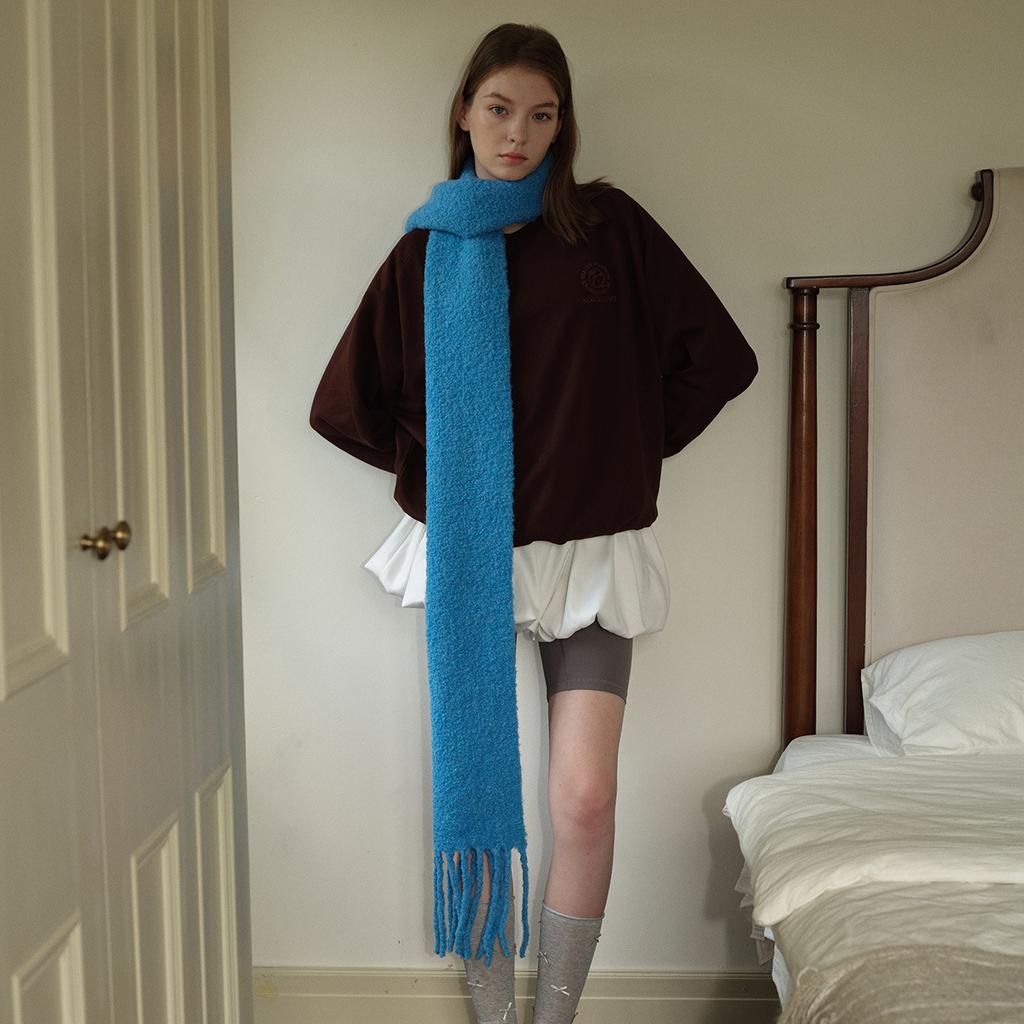 Selected Wool Circle Solid Color Tassel Scarf Women's Winter Atmosphere Soft Scarf