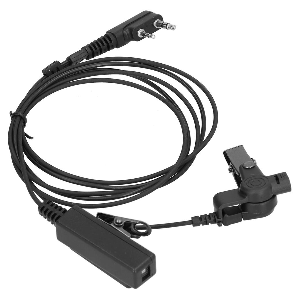 K Head Walkie Talkie Earpiece Transparent Acoustic Tube PTT Button Noise Reduction for Baofeng