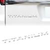 QFKB5 3D Chrome Metal Silver/Black Car Fender Trunk Rear Emblem Sticker For Ford TITANIUM Fiesta Focus Mondeo Edge Kuge Car Styling