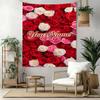 Rose Custom Your Name Wall Decor Tapestry Art For Pet Memorial Birthdaywedding Party Backdrop Family Gift