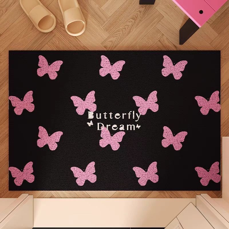 

Черный коврик-бабочка, декоративный ковер, впитывающий и противоскользящий коврик для входной двери 40 * 60cm