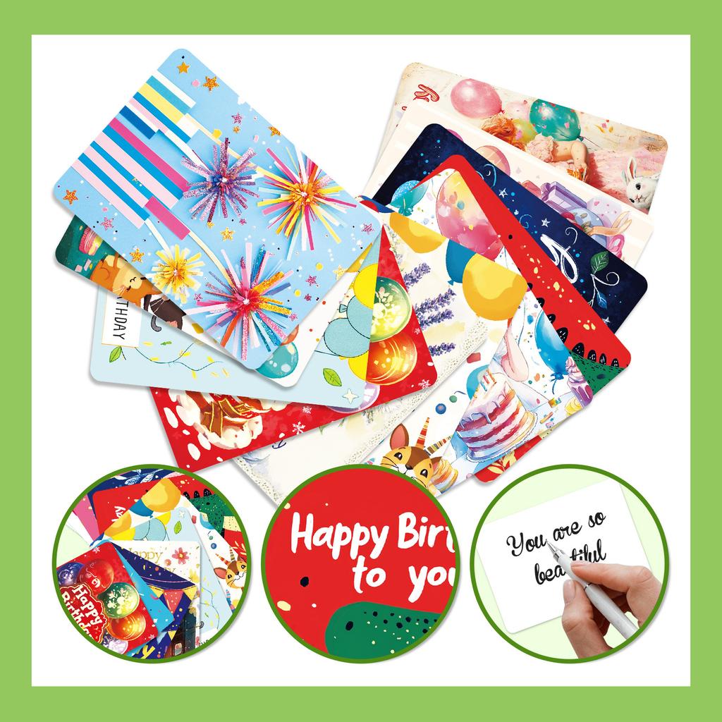 50 Cards Birthday Party Blessings Text Card Gift Decoration Hand Account Decoration
