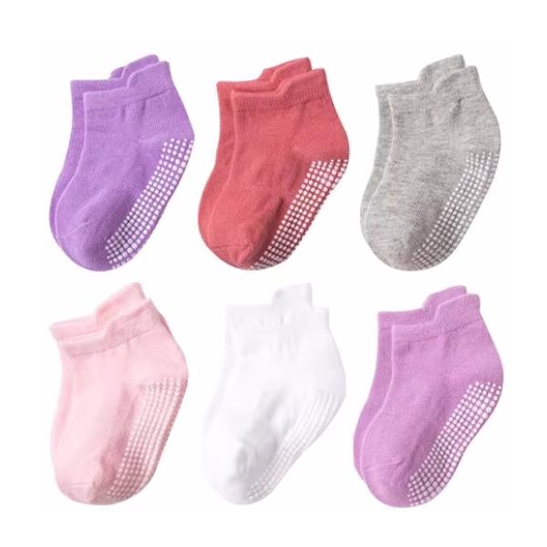 6 perechi/lot 0-7 ani copii fete băieți șosete de podea cu dungi sport copii șosete anti-alunecare tip barcă pentru băieți primăvară vară noi