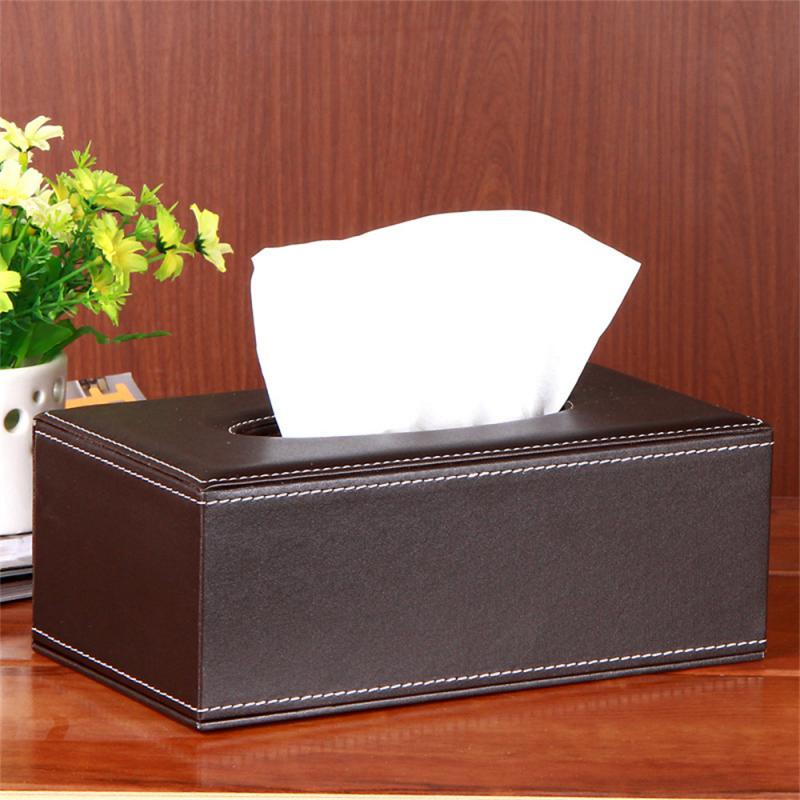 Tissue Box Rectangle Paper Towel Holder Desktop Napkin Storage Container Kitchen Tissue Tray For Home Office