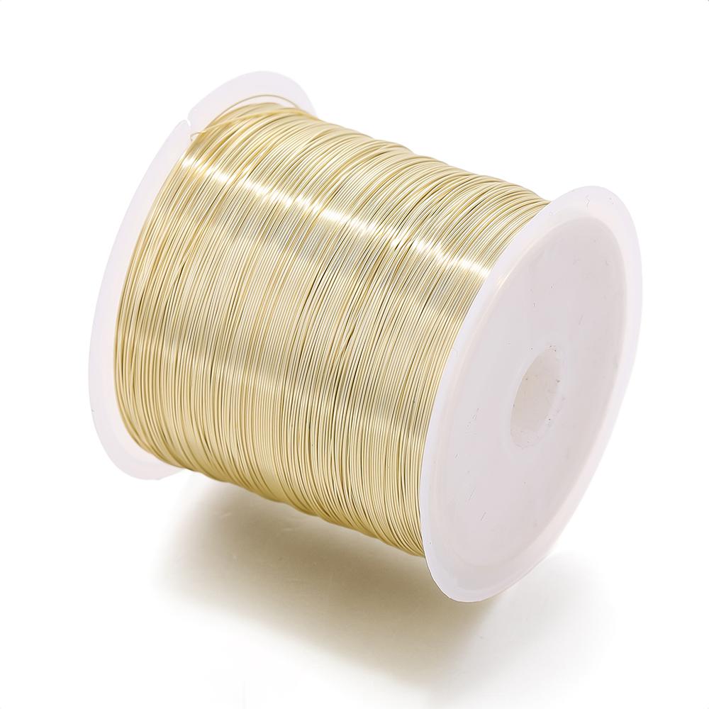10 Metri/Rotolo Filo di Rame Placcato Oro 18K Braccialetto Collana Corda Intrecciata Per Fascette Fai-da-te Filo per Perline Creazione di Gioielli