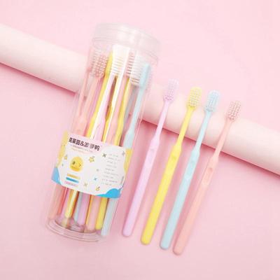 Candy Color Soft Bristle Toothbrush Set, 30 Pieces - Adult, Super Fine Bristles, Macaron Design
