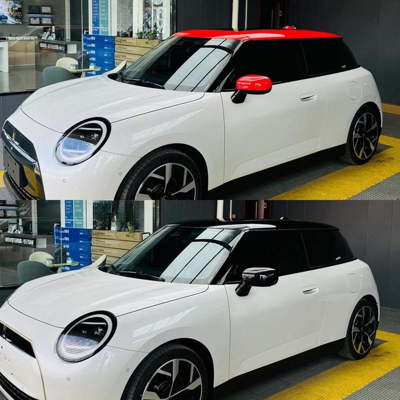 For MINI Smart Car Roof Wrap Vinyl Film Self-Adhesive Color Change Sticker Waterproof Air Bubble Free Auto Foil Car Accessories