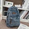 Vintage Denim Canvas Backpack for Men and Women, Suitable for Couples, for School, Travel, Casual, Lazy Style, Japanese and Kore