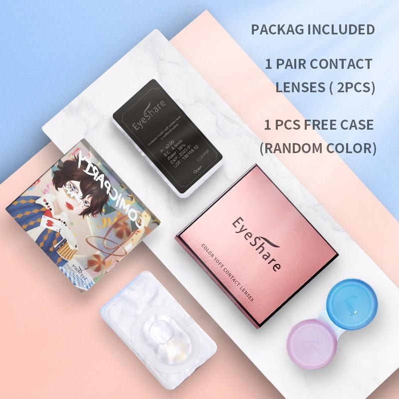 Eyeshare Cosplay Color Contact Lenses for Eyes Halloween Lenses Blue Eye Contacts Black Lenses Yearly 14.5mm