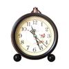 Retro Small Alarm Clock Desktop Countertop Clock Ornament Seat Clock Mute Old Man Clock Home Bedroom Clock Table Pendulum Clock