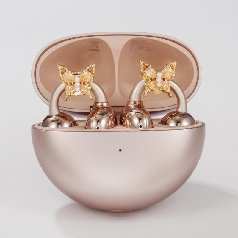 2 Piece Fashion Butterfly Metal Ear Clip Attachment Earphone Charm For FreeClip 1 2 Earbuds Sound Enhancement