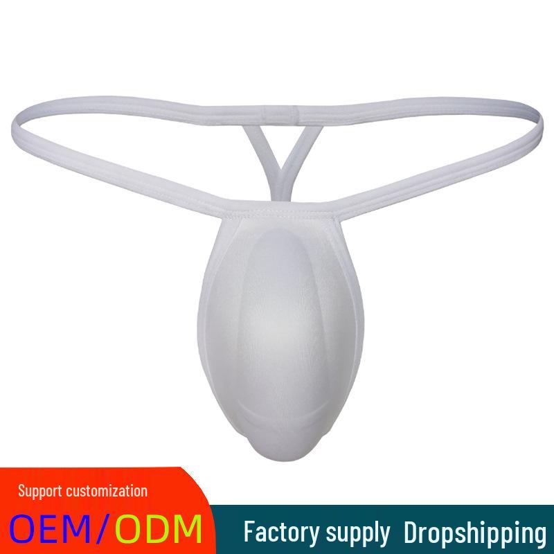 Men's Sporty Tight Thong with Sponge Crotch Protector and T-back Design