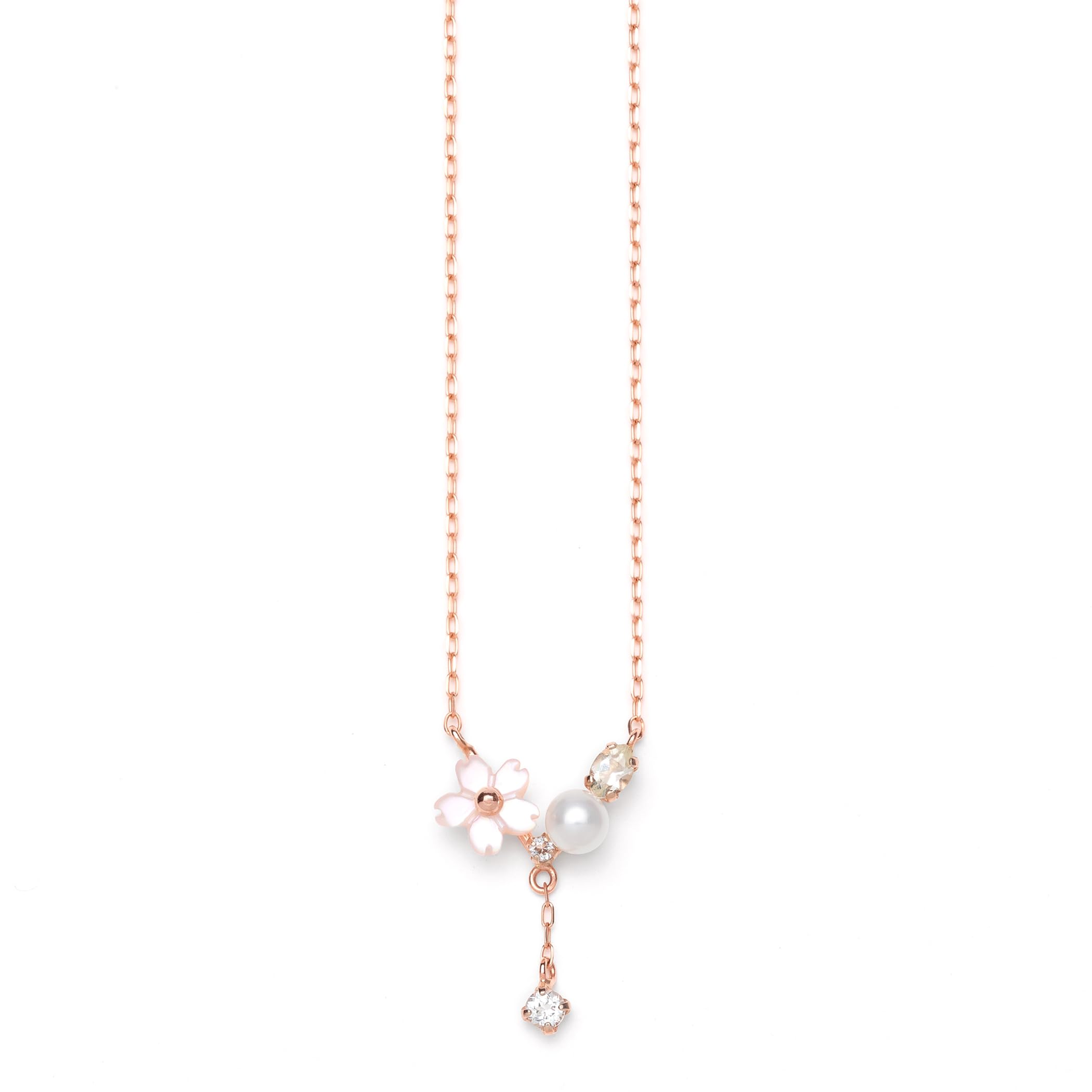 

Official Necklace K10 Pink Gold Pink Butterfly Shell Sakura [Bloom] Women s 0351-1486-0041-0000