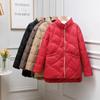 2024 Women's Ethnic Style Mid-Length Lightweight Down Jacket, Plus Size, Warm & Retro