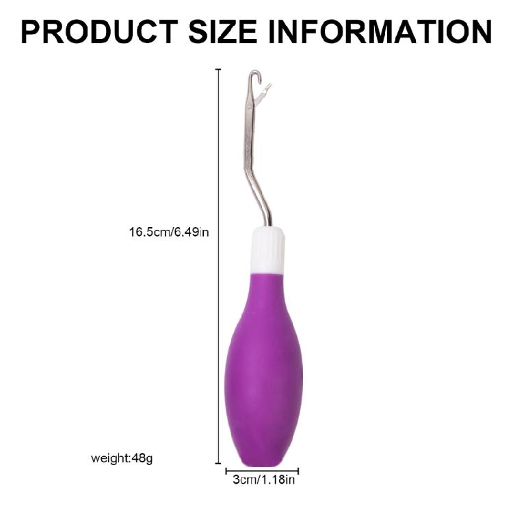 Ohnutý uzamykatelný hák Pletací nástroj na výrobu koberců, Uzamykatelný háček Háčkovací jehla s uzamykáním pro pletený řemeslný projekt