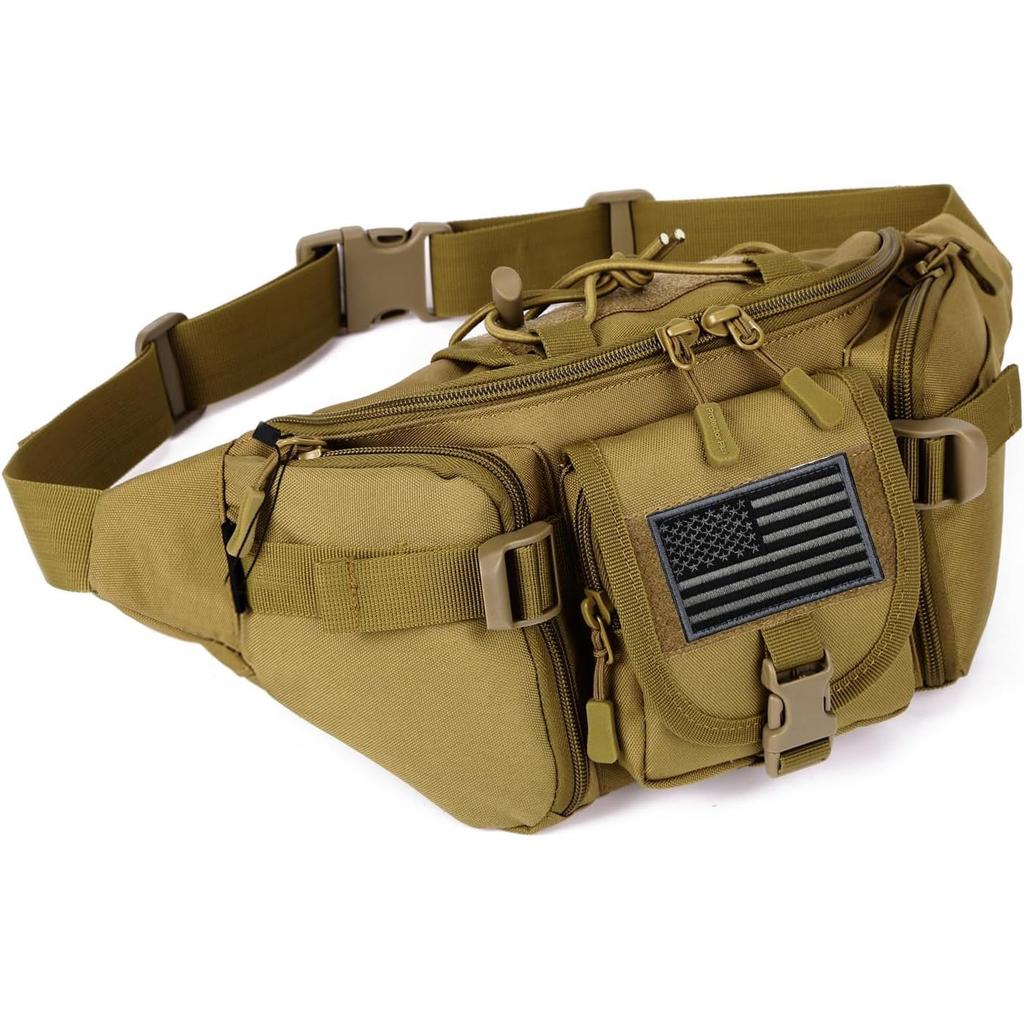 Military Tactical Waist Pack for Men Durable Fanny Pack for Cycling Camping Hiking Hunting Fishing