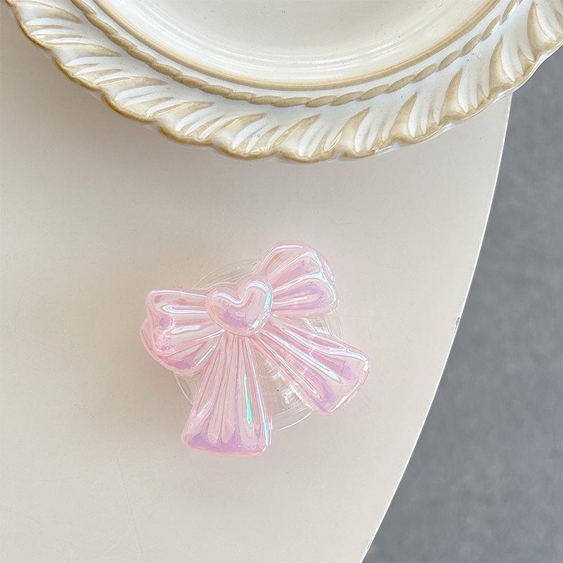 Colorful Bow Mobile Phone Airbag Bracket Wind Paste Retractable Women'S Desktop Bracket Creative