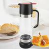 Honey Dispenser 350ml Clear Glass Syrup Dispenser with Handle Prevent Dripping Honey Container for Coffee Shops Restaurants Home