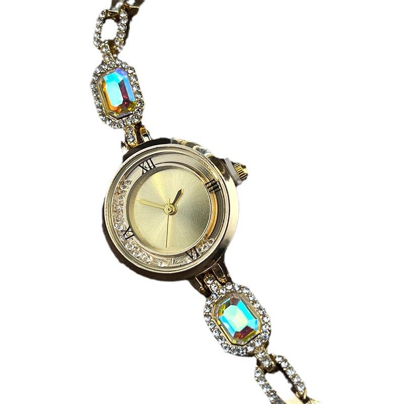 Ball Fire Diamond Delicate Small Dial Ladies Quartz Watch Diamond Bracelet Roman Women's Watch