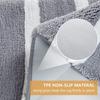 Inyahome Gray Bathroom Rugs Non Slip Bath Mat Super Absorbent Floor Bath Rug Microfiber Thick Plush Fluffy Carpet Machine Wash