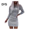 Chic Knit Sweater Dress with Half High Neck Elegant And Comfortable Rough Hemp Jacquard Texture Dress