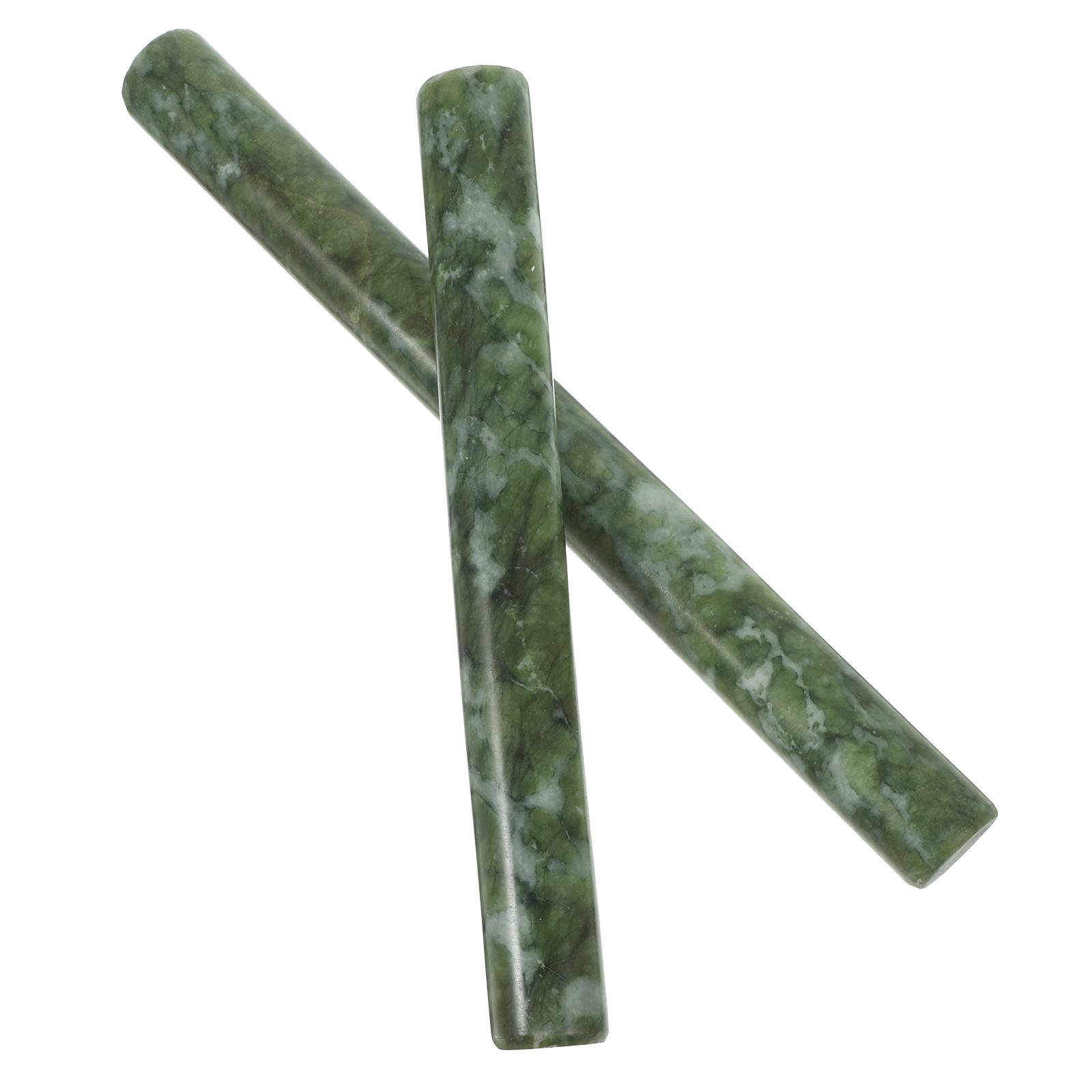 

2 шт. нефритовая скалка для раскатывания теста, обертка для пельменей, кухонная скалка, французская скалка, бытовая скалка 26.00X2.50X2.50CM зелёный