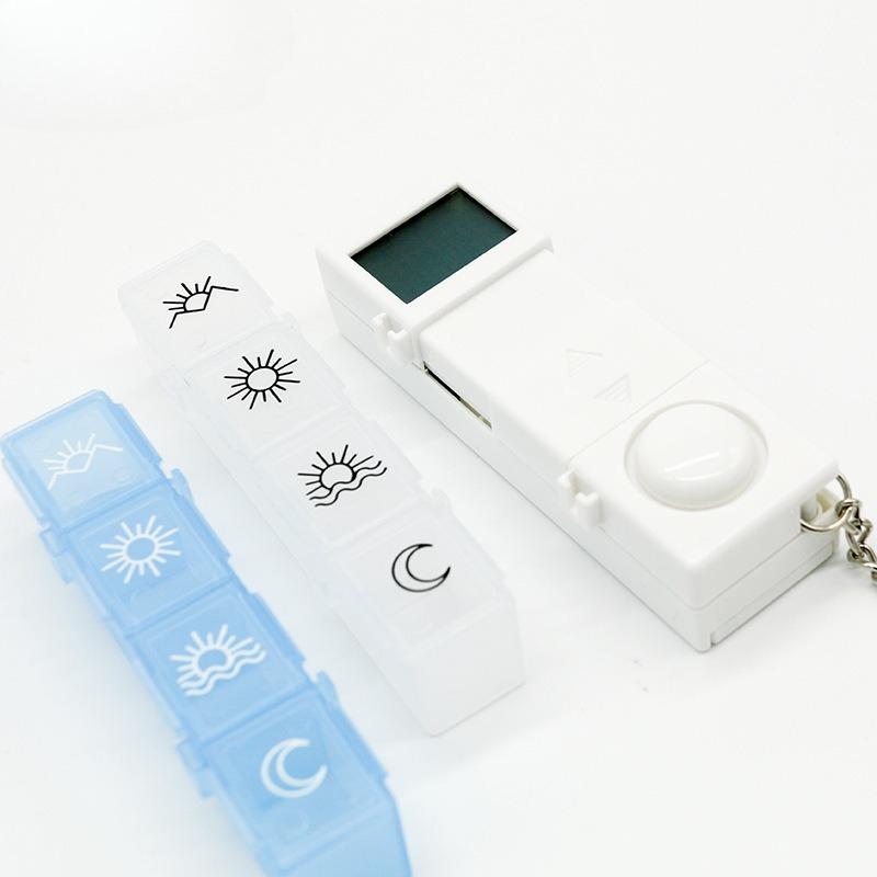Intelligent Timed Reminder Medicine Box 28 Compartment Weekly Smart Pill Box with Sound Alarm for Elderly Medicine Reminder