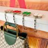 Creative Folding Lucky Grass Hanging Hook Four-leaf Clover Bag Hook Tableside Hanging Hook No Drilling or Glue Required