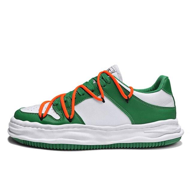 Pantofi de modă Pantofi ocazional Talpă groasă Pantofi din piele de bord cu șireturi Bărbați Pantofi sport Personalitate Student Plimbări în aer liber Tenis