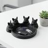 3D Printed Dog Figurine Cute Animal Statue Creative Art Ornament for Bookshelf Mantel Stylish Jewelry Organizer