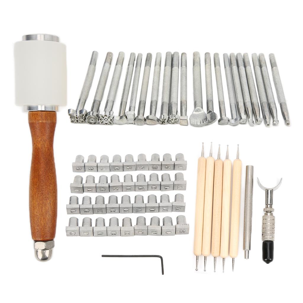 Leather Sculpture Stamping Tools Incisive DIY Durable Sturdy Convenient Leather Working Tools