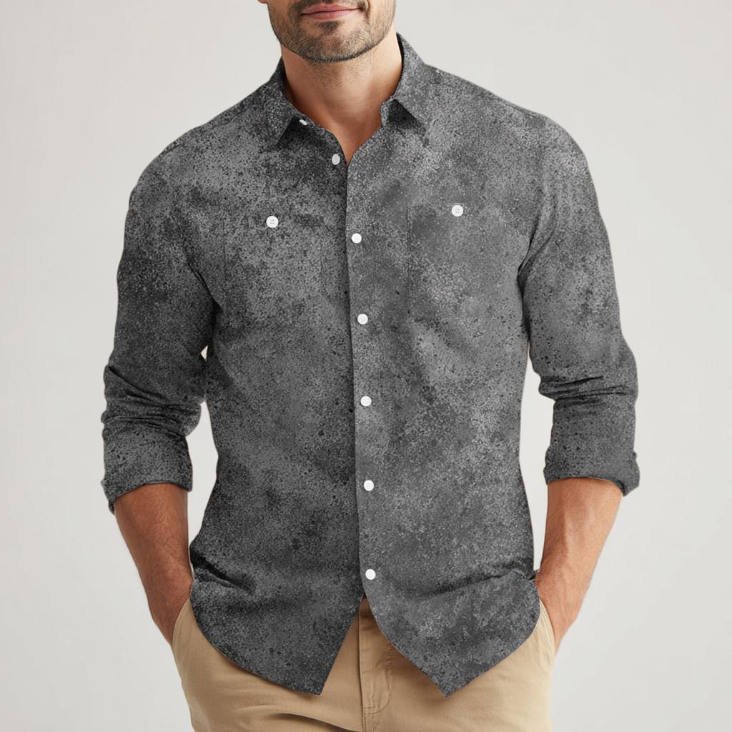 Men's Loose Classic Lapel Multi-pocket Industrial Work Shirt Top